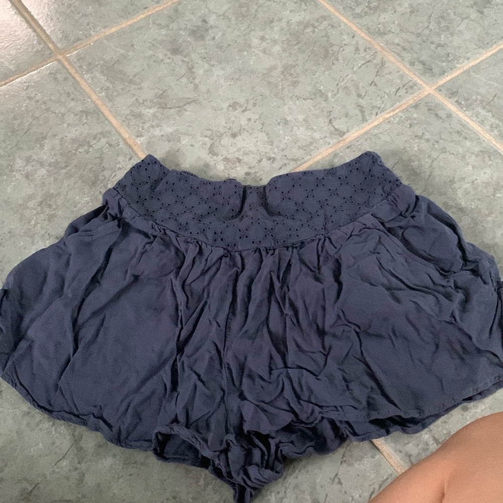 American eagle outfitters blue cotton shorts